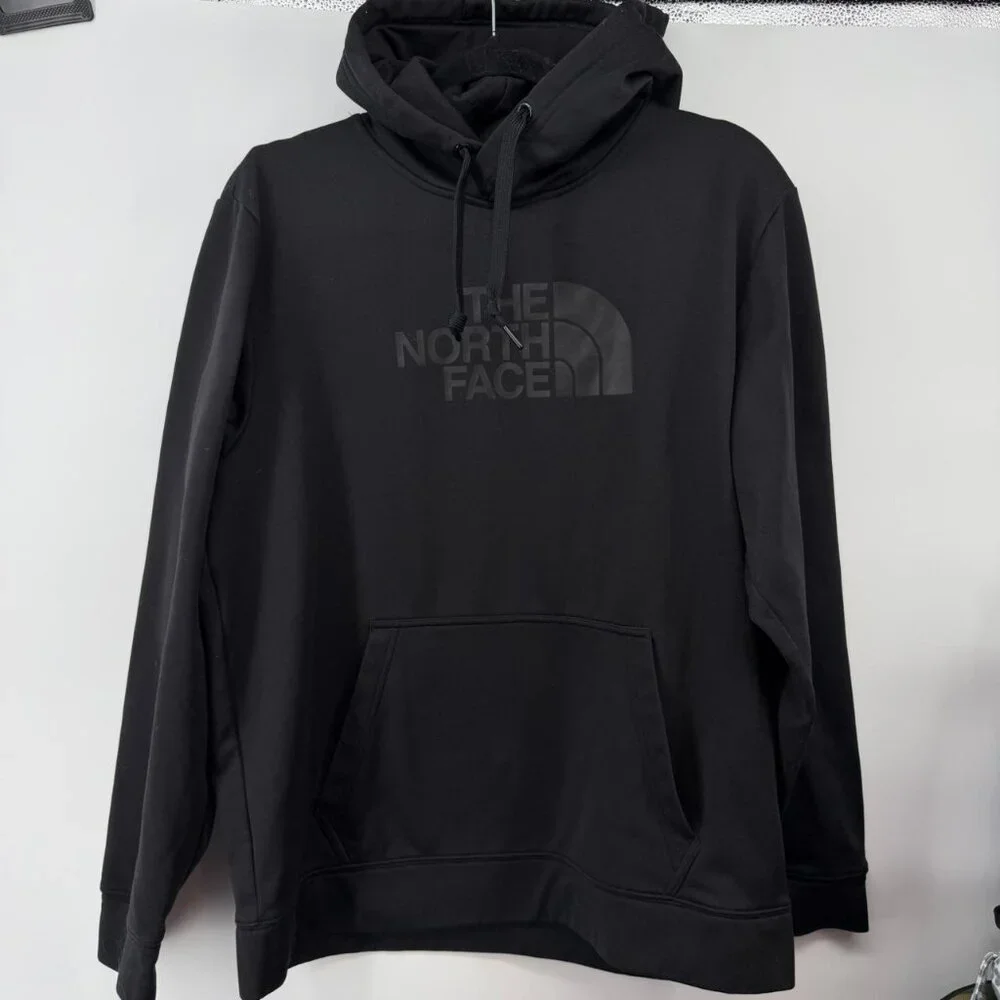 The North Face Big Spell Out Logo Long-Sleeve Activewear Hoodie Men's Large